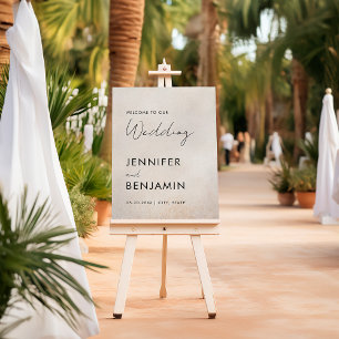 Tropical Beach Palm Custom Wedding Welcome Sign