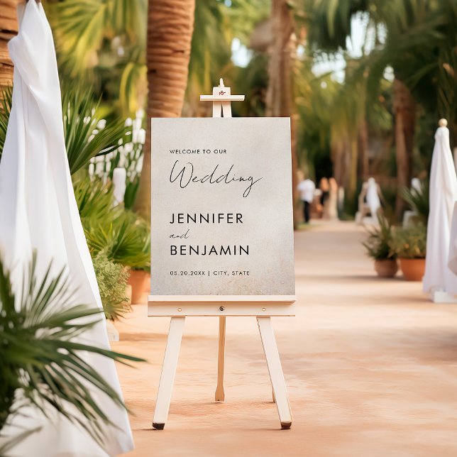 Tropical Beach Palm Custom Wedding Welcome Sign (Creator Uploaded)