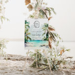 Tropical Beach Palm | Monogram Wedding Welcome Foam Board<br><div class="desc">Personalize this sign with the names of the bride and groom, the wedding date and any other custom wording. No matter what time of year, we can pretend we’re on a tropical island lush tropical greenery! While this palette emanates a tropical feel, it’s quite adaptable across various styles—bohemian, rustic, and...</div>