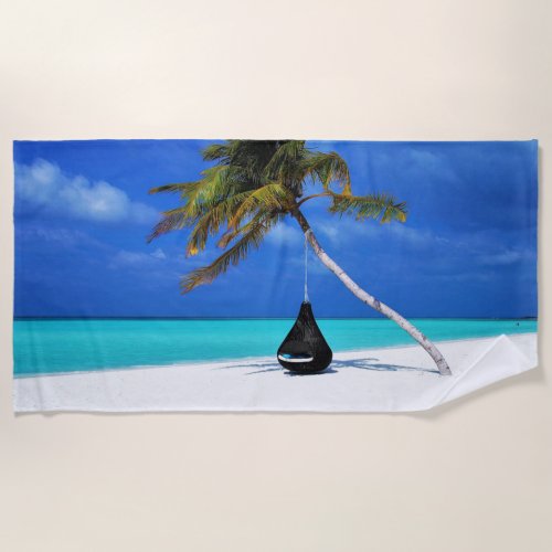 Tropical Beach Palm Relax Beach Towel