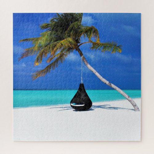 Tropical Beach Palm Relax Jigsaw Puzzle