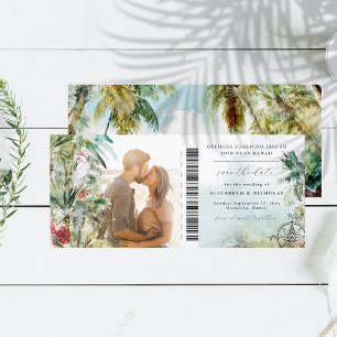 Tropical Beach Palm Tree   Boarding Pass
