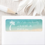 Tropical Beach Palm Tree Handwriting Typography Label