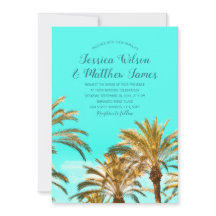 Tropical Beach Palm Tree Ocean Destination Wedding