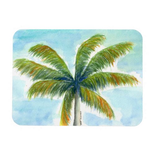 Tropical Beach palm tree on a sunny day Magnet