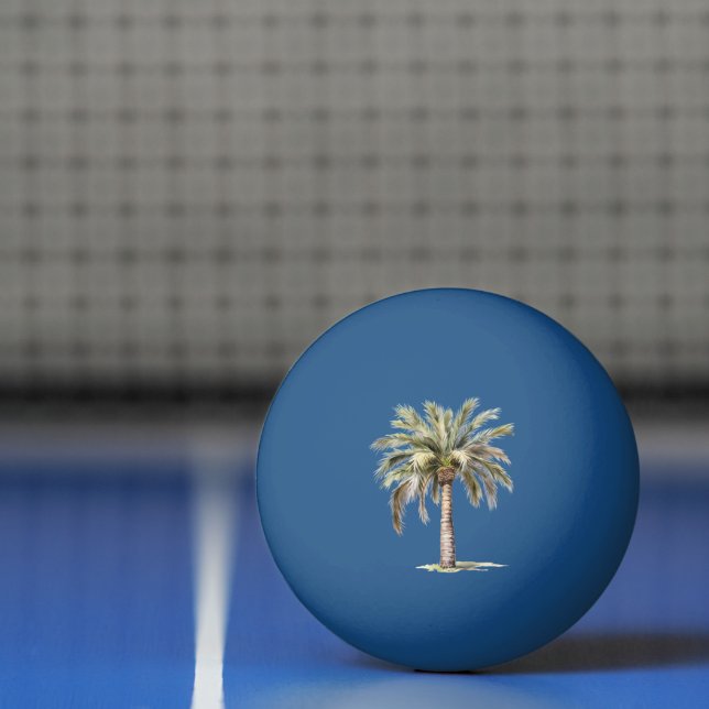 Tropical Beach Palm Tree Starfish Ping Pong Ball (Net)