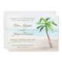 Tropical Beach Palm Tree Watercolor Wedding Invitation | Zazzle