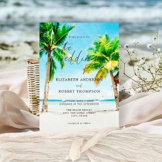 Tropical Beach Palm Tree Wedding Destination
