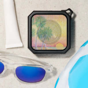 Tropical Beach Palm Trees Ocean  Bluetooth Speaker