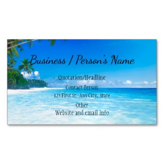 Tropical Beach Palm Trees Ocean Sea Custom Busines