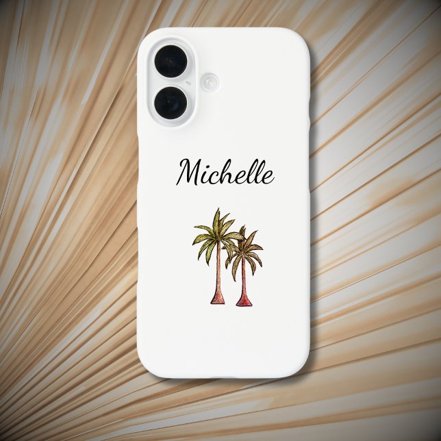 Tropical Beach Palm Trees Simple Elegant  Case-Mate iPhone Case (Creator Uploaded)