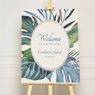 Tropical Beach Palm Wedding Foam Board