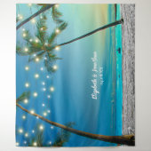 Tropical Beach Palm Wedding Photo Booth Backdrop (Front)