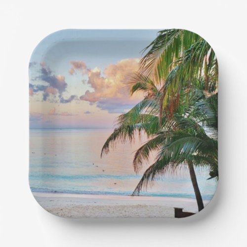 Tropical Beach Paper Plate
