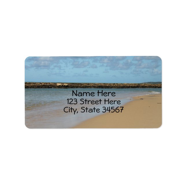 Tropical Beach Paradise Address Labels (Front)