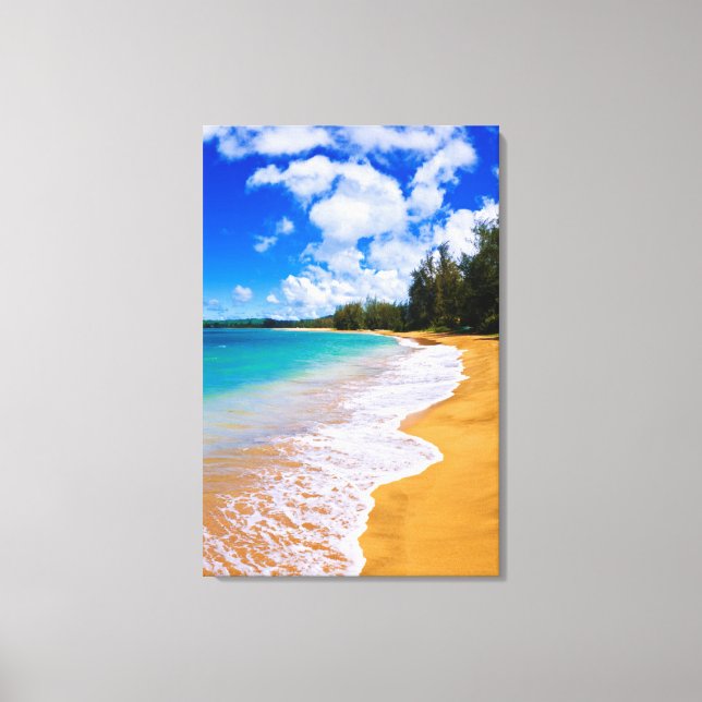 Tropical beach paradise, Hawaii Canvas Print (Front)