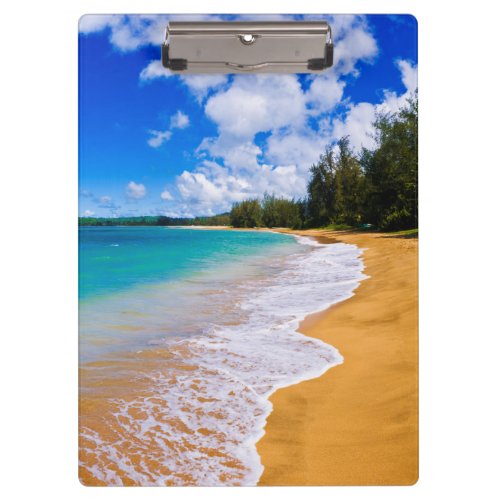 Tropical beach paradise Hawaii Clipboard