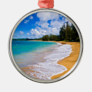 Tropical beach paradise, Hawaii Metal Ornament