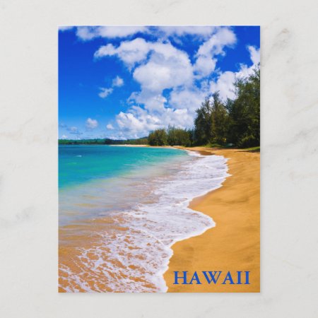 Tropical Beach Paradise, Hawaii Postcard