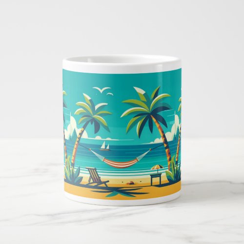 Tropical Beach Paradise Mug Giant Coffee Mug