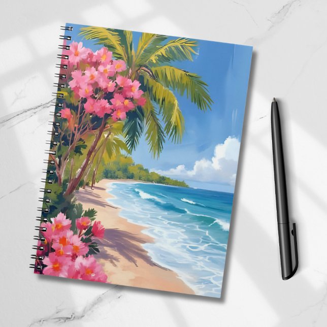 Tropical Beach Paradise | Ocean Painting Notebook (Creator Uploaded)