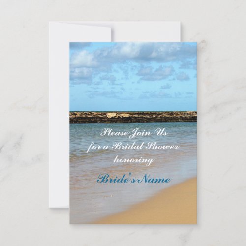 Tropical Beach Paradise Wedding Bridal Shower Personalized Invitation