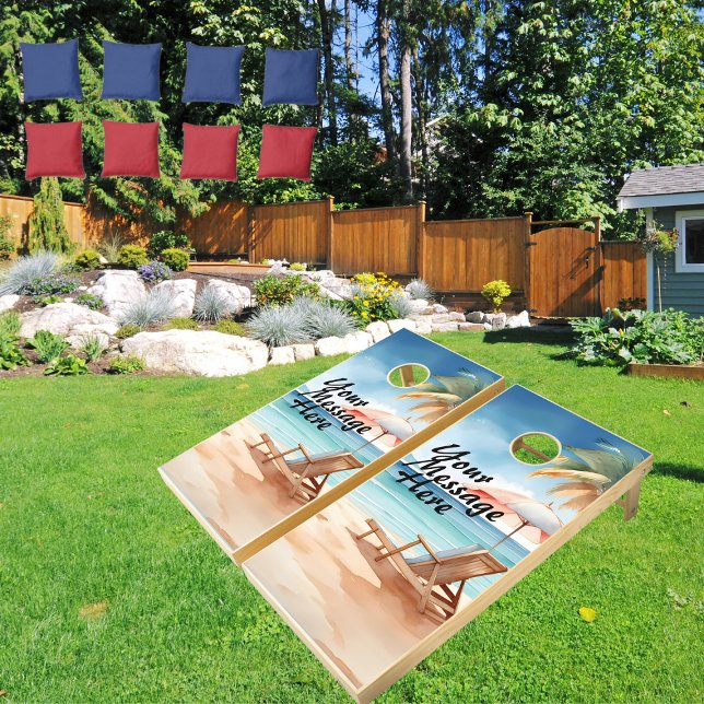 Tropical Beach Party  Cornhole Set (Creator Uploaded)