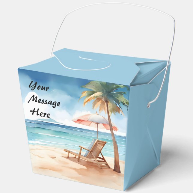 Tropical Beach Party  Favor Boxes (Front)