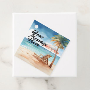 Tropical Beach Party  Favor Tags