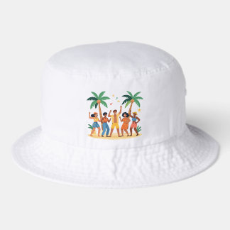 Tropical Beach Party Friends Summer Celebration Bucket Hat
