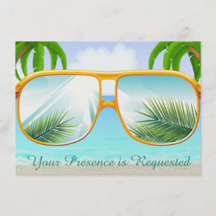 Tropical, Beach, Party Invitation