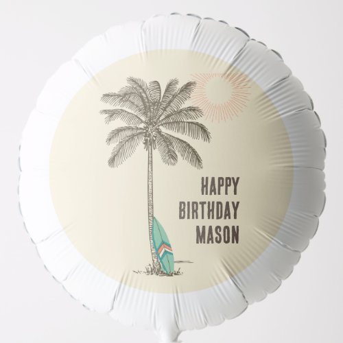 Tropical Beach Party Palm Tree Balloon