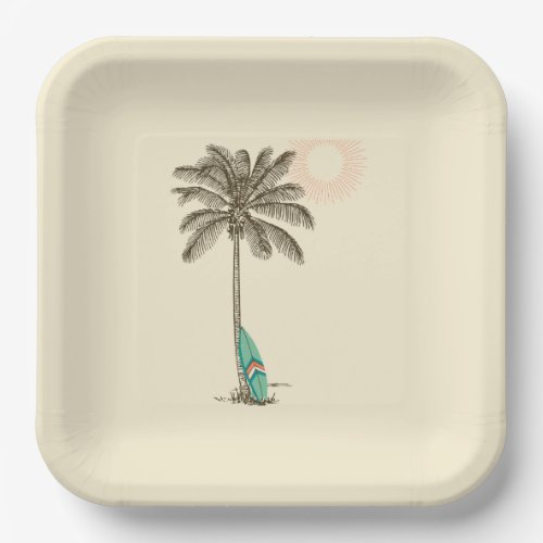 Tropical Beach Party Paper Plate