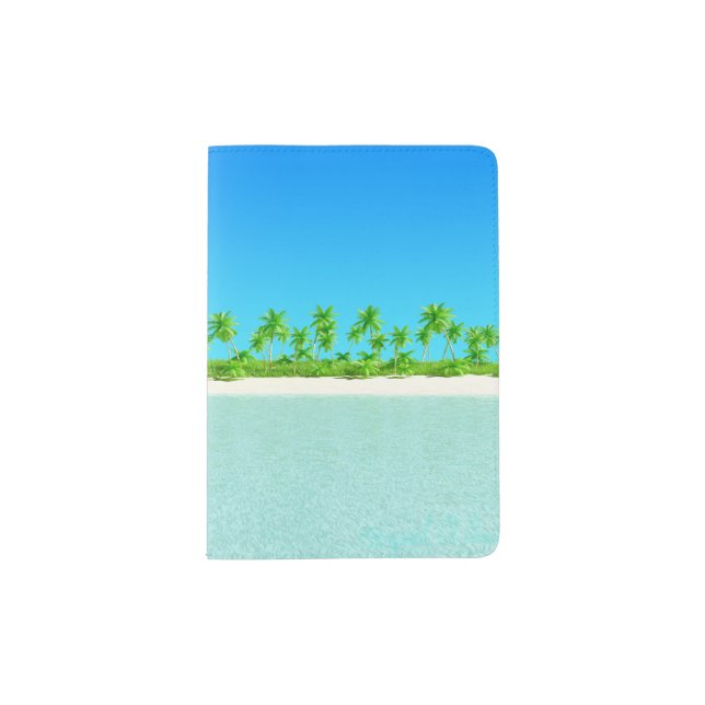 Tropical Beach Passport Holder (Front)