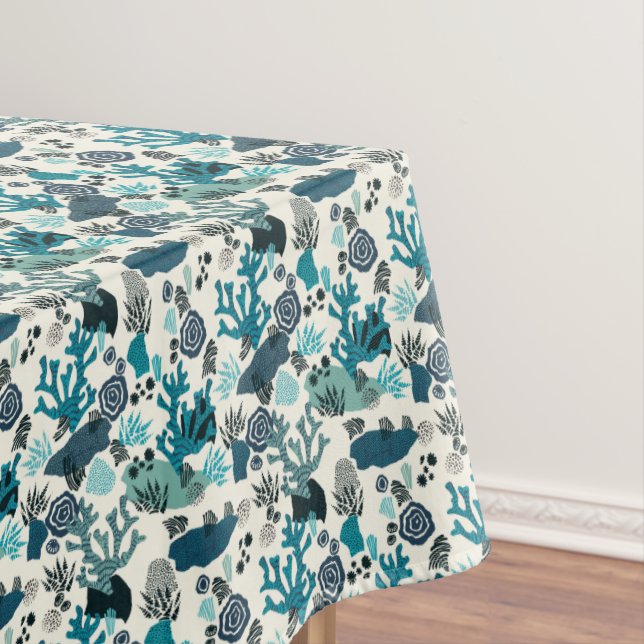 Tropical Beach Pattern Tablecloth (In Situ)