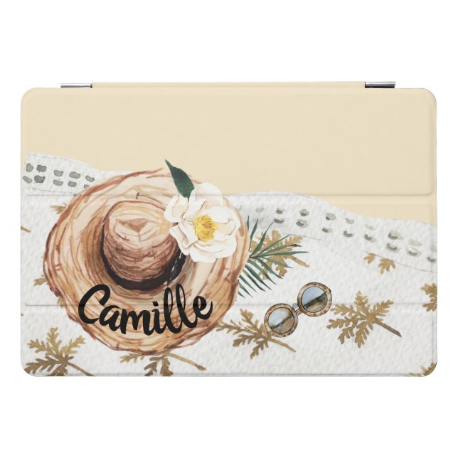 Tropical Beach Personalized iPad Pro Cover (Horizontal)
