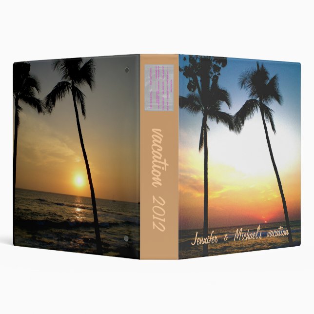Tropical Beach Photo  Album 3 Ring Binder (Background)