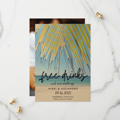 Tropical Beach Photo Destination Wedding Save The Date