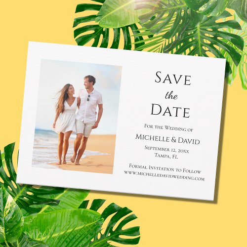 Tropical Beach Photo Destination Wedding  Save The Date