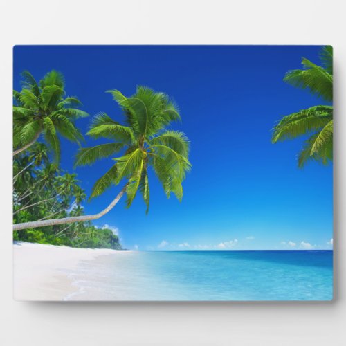 Tropical Beach Photo Plaque