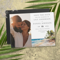 Tropical Beach Photo Wedding Save The Date