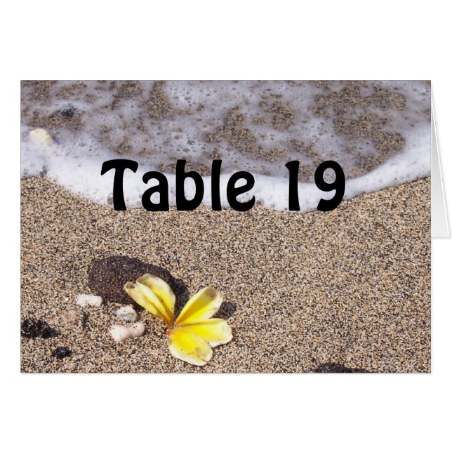 Tropical Beach Place Setting Name Cards (Front Horizontal)
