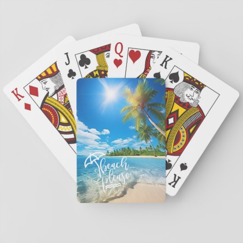 Tropical Beach Please Playing Cards