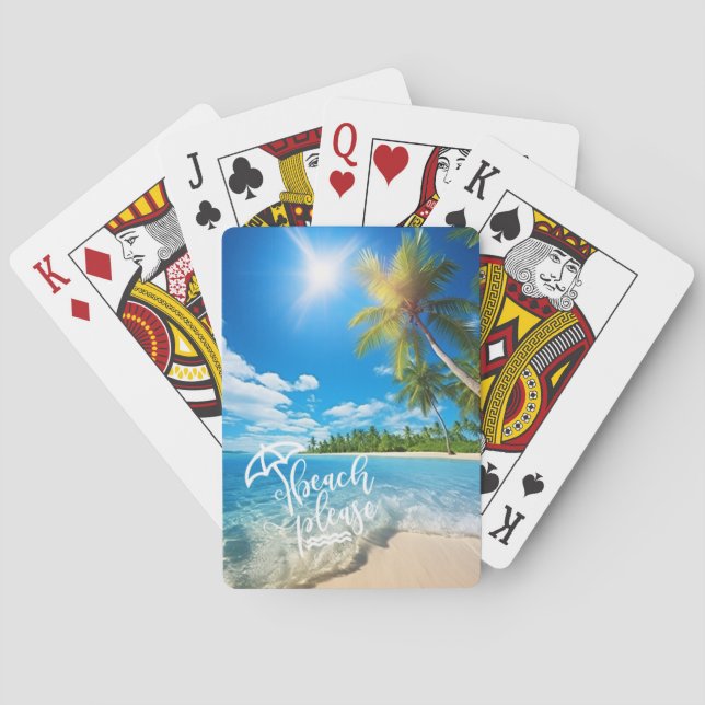 Tropical Beach Please Playing Cards (Back)