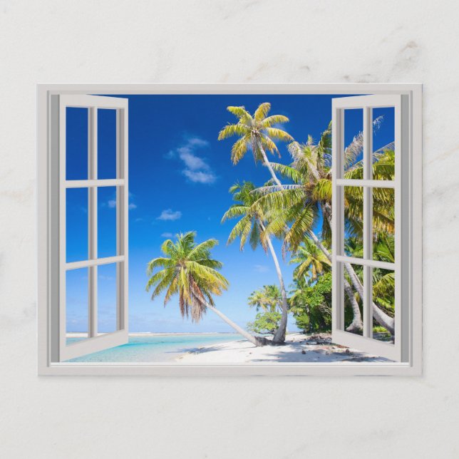 Tropical beach postcard (Front)