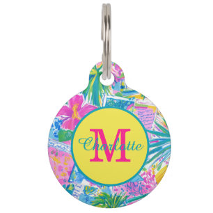 Tropical Beach Postcards Personalized Pet ID Tag