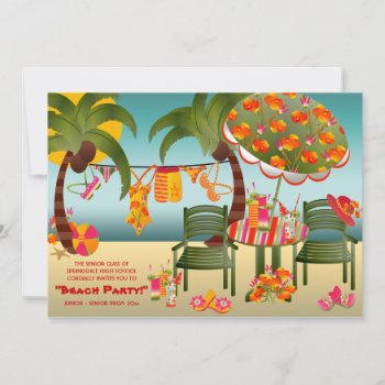 Tropical Beach Prom Invitations by decembermorning at Zazzle