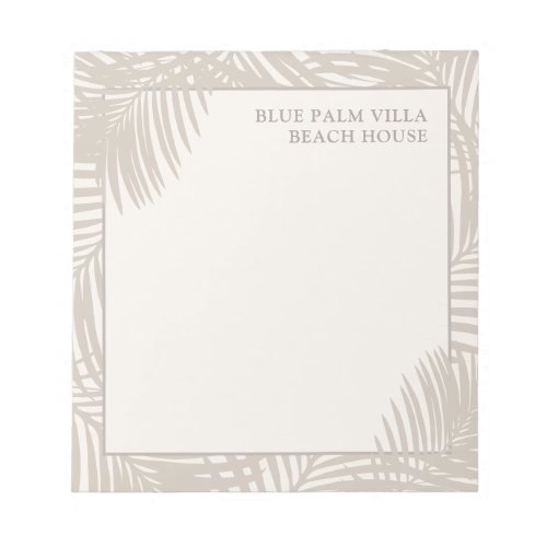 Tropical Beach Rental Home Name Personalized Notepad