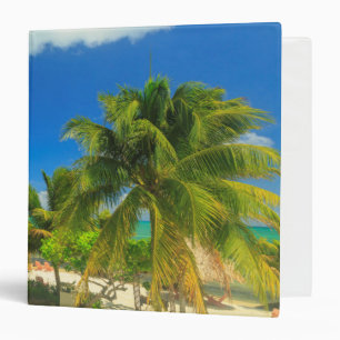 Tropical beach resort, Belize 3 Ring Binder