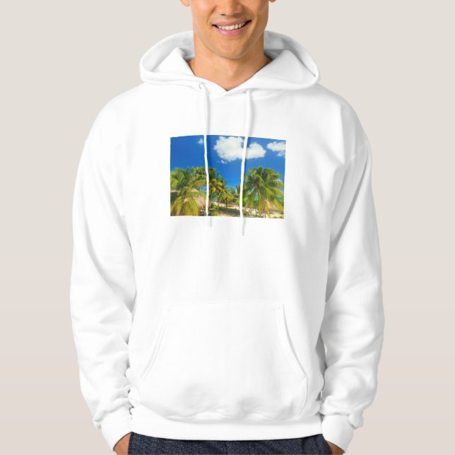 Tropical beach resort, Belize Hoodie (Front)